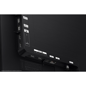 ทีวี Samsung 2026 OLED รุ่น S90H มีพอร์ต USB, HDMI, LAN, เสาอากาศ และอื่นๆ อยู่ทั้งด้านข้างและด้านล่าง