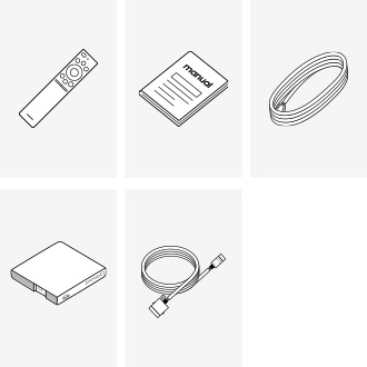 Samsung 2024 Neo QLED 8K QN900D อุปกรณ์เสริมที่มีให้ ได้แก่ Attachable Slim One Connect และรีโมทคอนโทรล