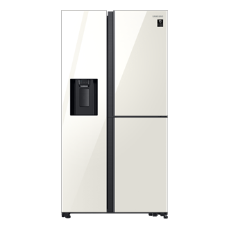 ตู้เย็น Side by Side RH64A53F115/ST พร้อมด้วย All-Around Cooling ความจุ 628 ลิตร / 22.1 คิว ด้านหน้า สี White