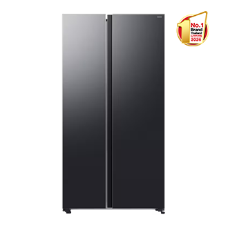ตู้เย็น Side by Side 655 ลิตร RS70F65Q2FST พร้อมด้วย SpaceMax™ Technology Black Doi