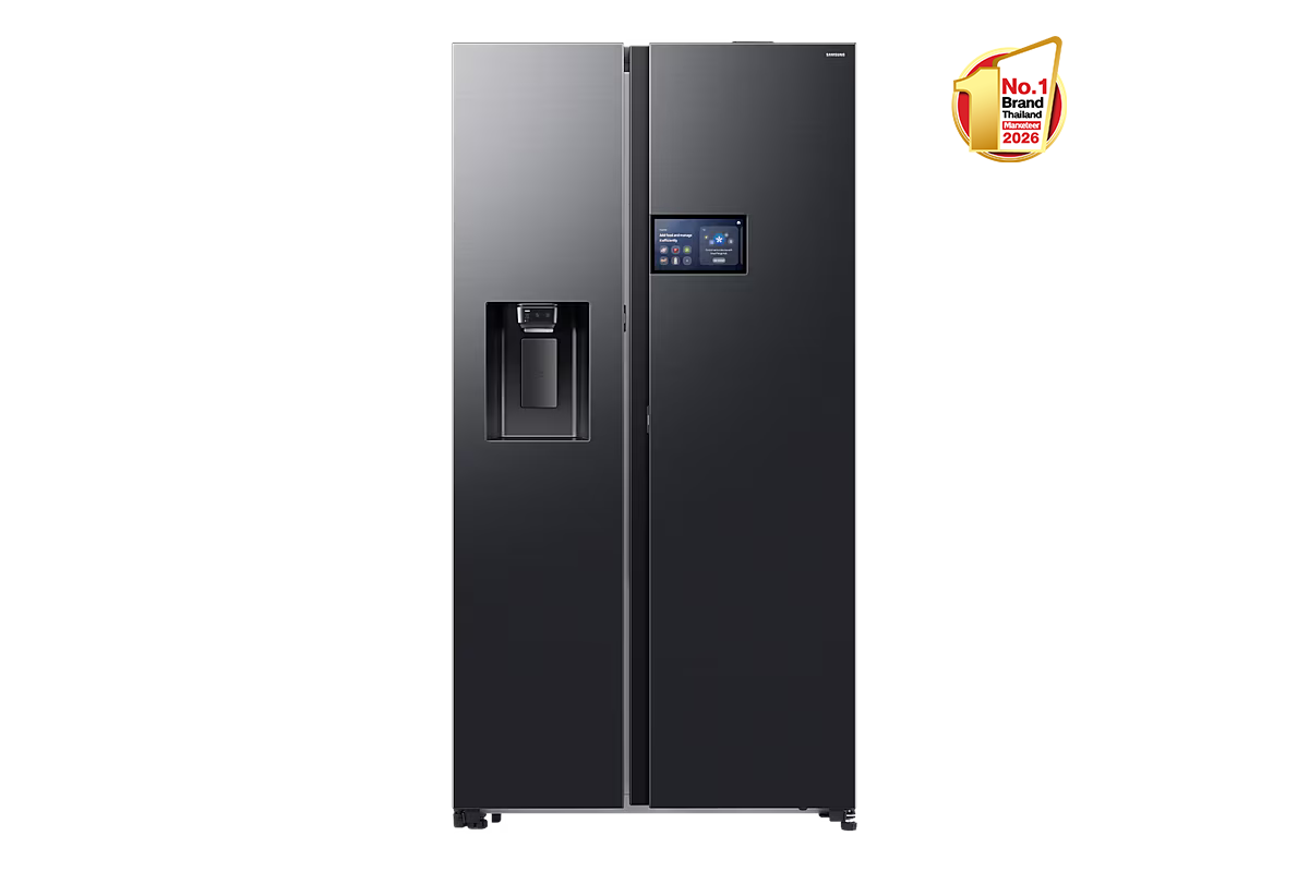 ตู้เย็น Side by Side 615 ลิตร RS90F65D2FST พร้อมด้วย Family Hub Black Doi