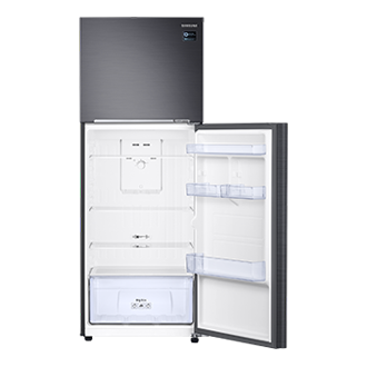 [ตู้เย็น 2 ประตู มุมมองด้านหน้าด้านล่าง ตู้เย็นสีดำ]