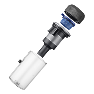 Jet95S Stick VC with HexaJet Motor 280W Dust-Bin-Detail3 Soapstone Charcoal 