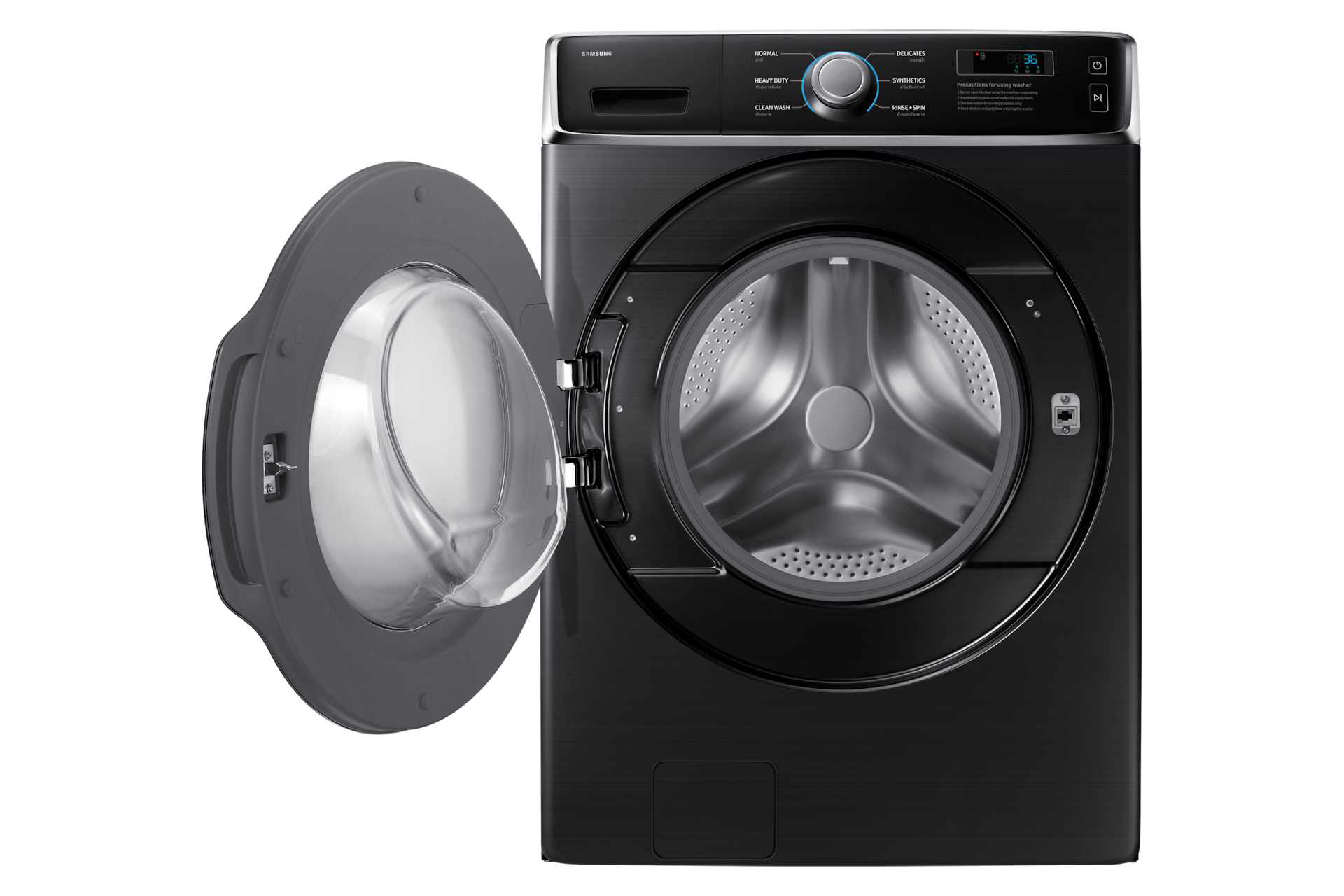 Laundry with Big Capacity and Durability Front-Open Black 