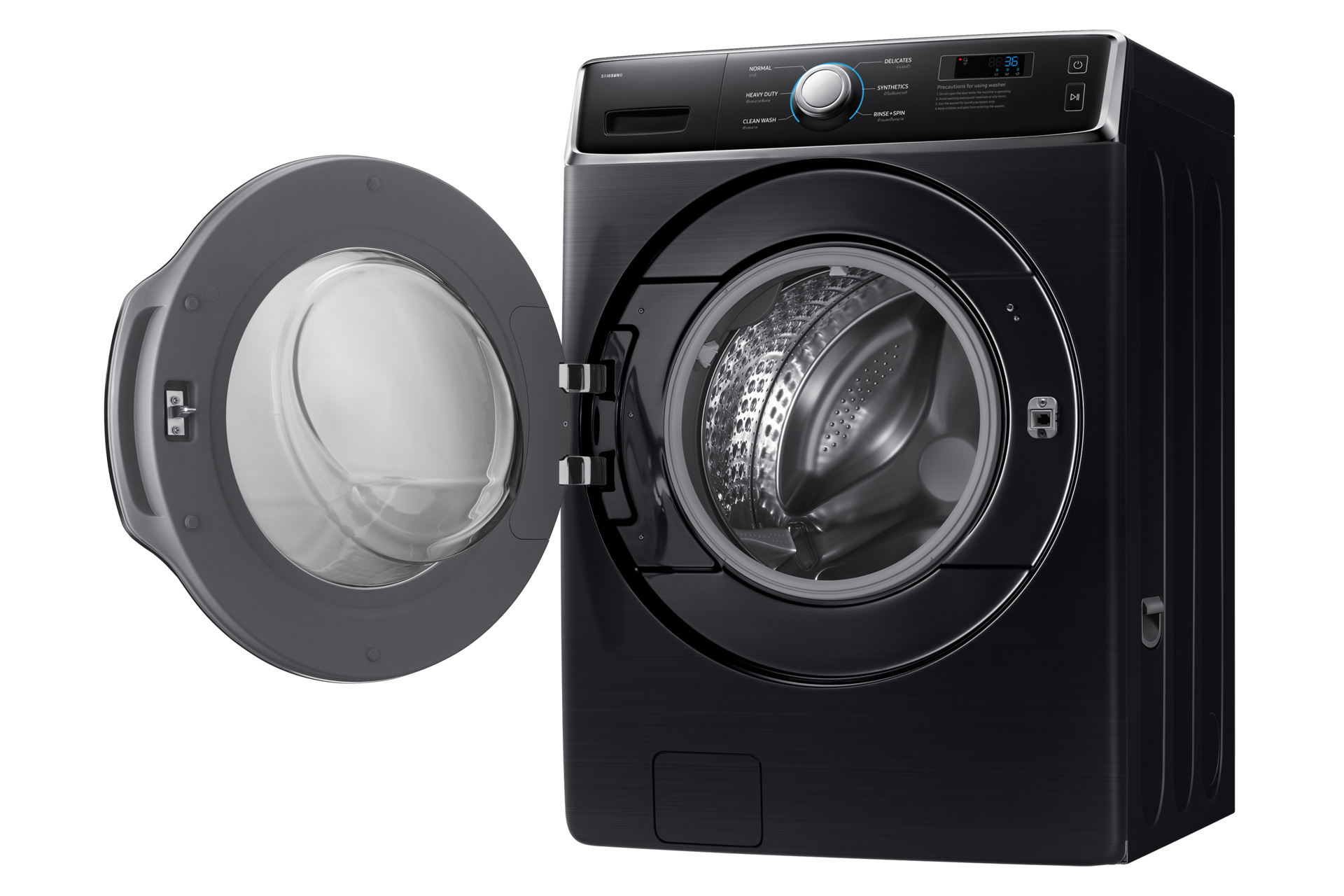 Laundry with Big Capacity and Durability R-Perspective-Open Black 