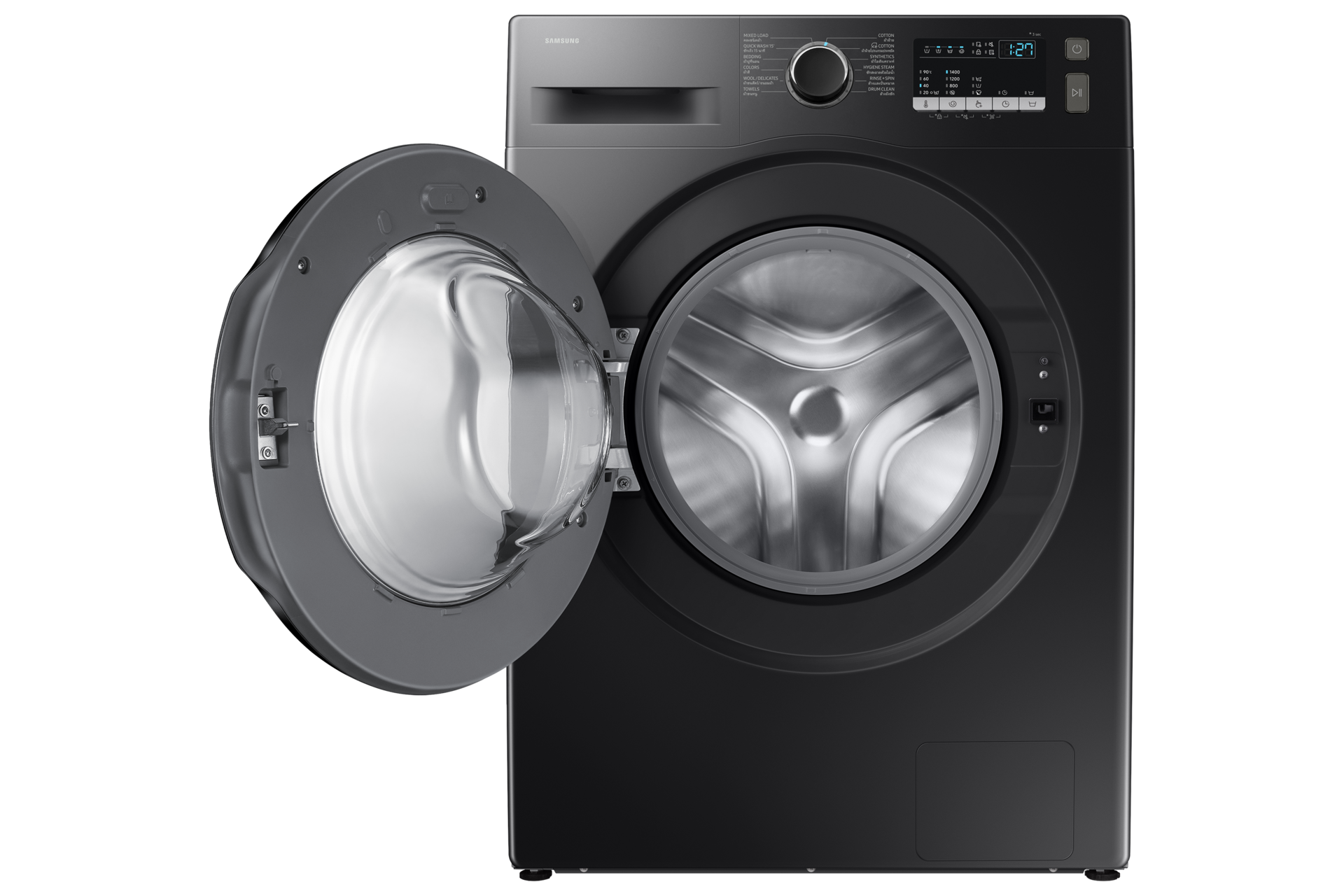 Laundry (Washer) Hygiene Steam 9Kg Front-Open Black 