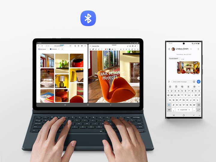 Galaxy Tab S9｜S9 FE Book Cover Keyboard Galaxy Tab S9 / S9 FE Mousepadli Klavyeli Kapaklı Kılıf - Siyah