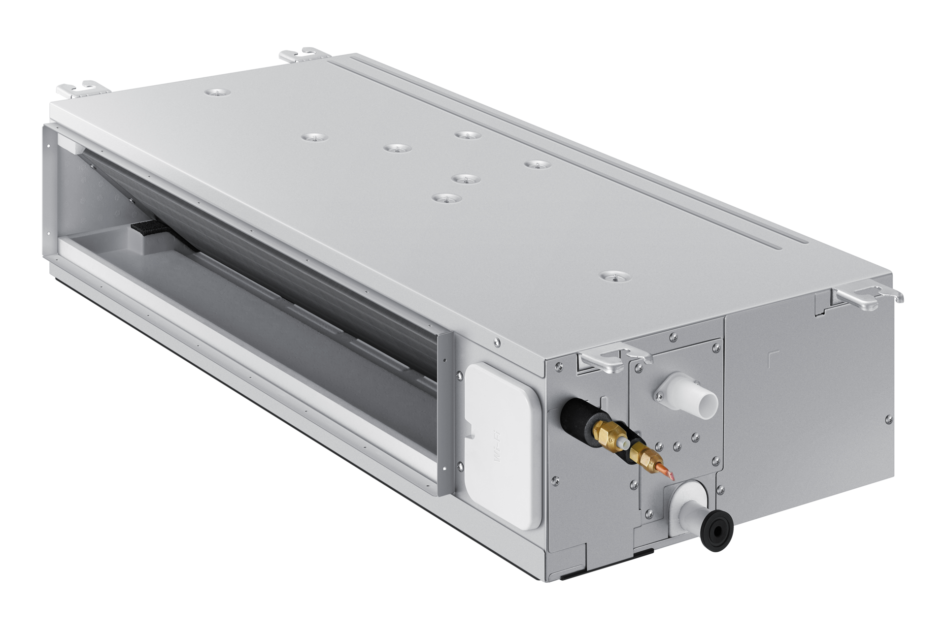 2026 FJM R32 global AJ5000D Home Duct with 2-way Air Inlet, Slim & Compact design R-Perspective Silver 