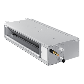 2026 FJM R32 global AJ5000D Home Duct with 2-way Air Inlet, Slim & Compact design R-Perspective Silver 