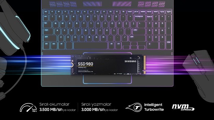 980 NVMe™ M.2 SSD 500 GB | Samsung Türkiye