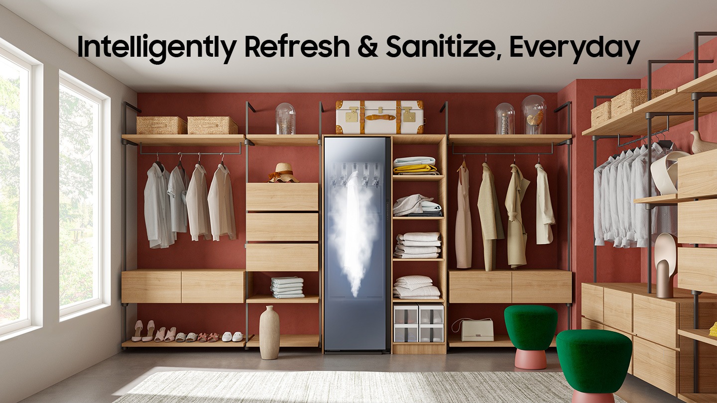 Smart design, intelligent clothes care. DF9000RM is installed in the dress room.