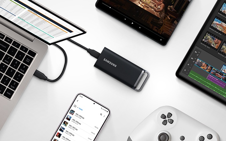 Taşınabilir SSD T5 EVO USB 3.2 Gen 1 (4 TB) Siyah | Samsung Türkiye