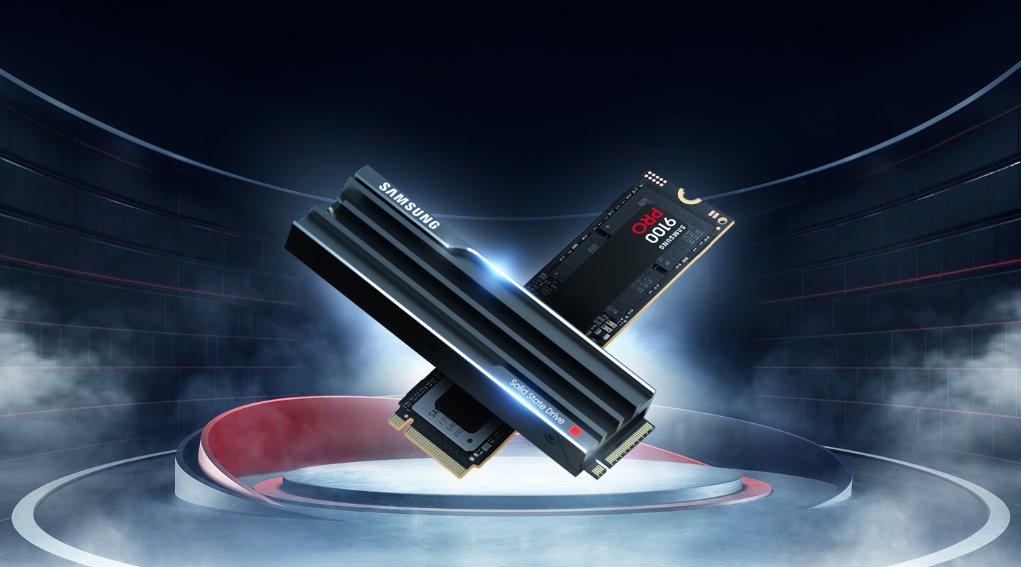 The 9100 PRO has a heatsink cover attached, and the 9100 PRO makes another appearance.