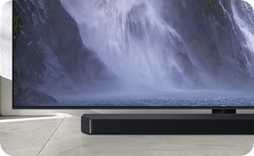 TV with Q800F and subwoofer