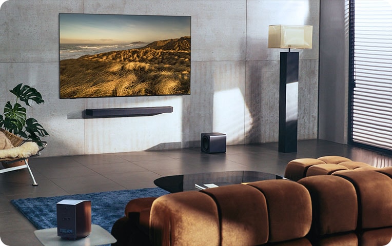 Q990F soundbar side panel view