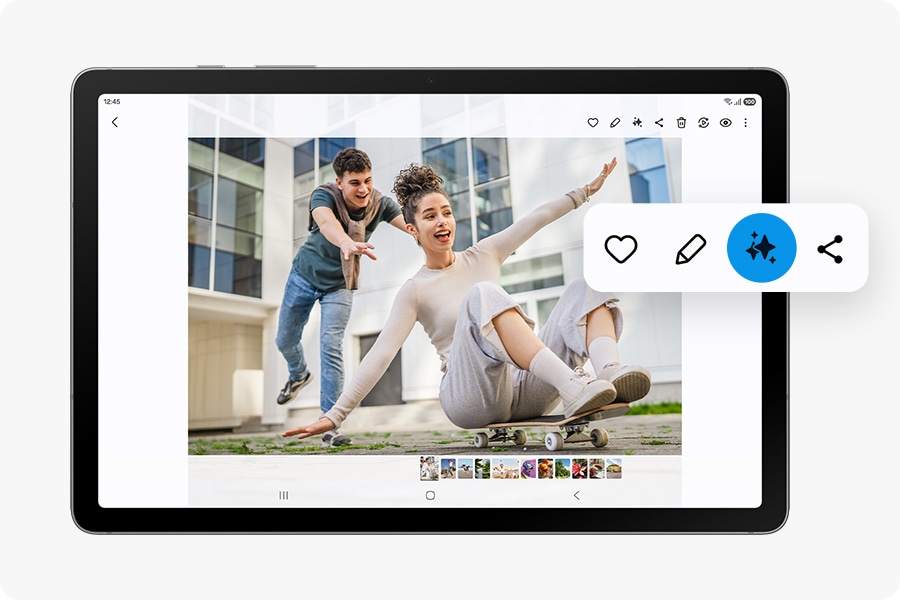 Ekranda Galaxy AI düğmesi seçiliyor.