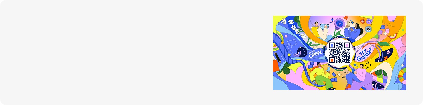 Try Galaxy uygulamasına erişmek için QR kod. https://kr.trygalaxy.com/?utm_source=samsungcom&utm_medium=qr&utm_campaign=trygalaxy sayfasına yönlendirilir.