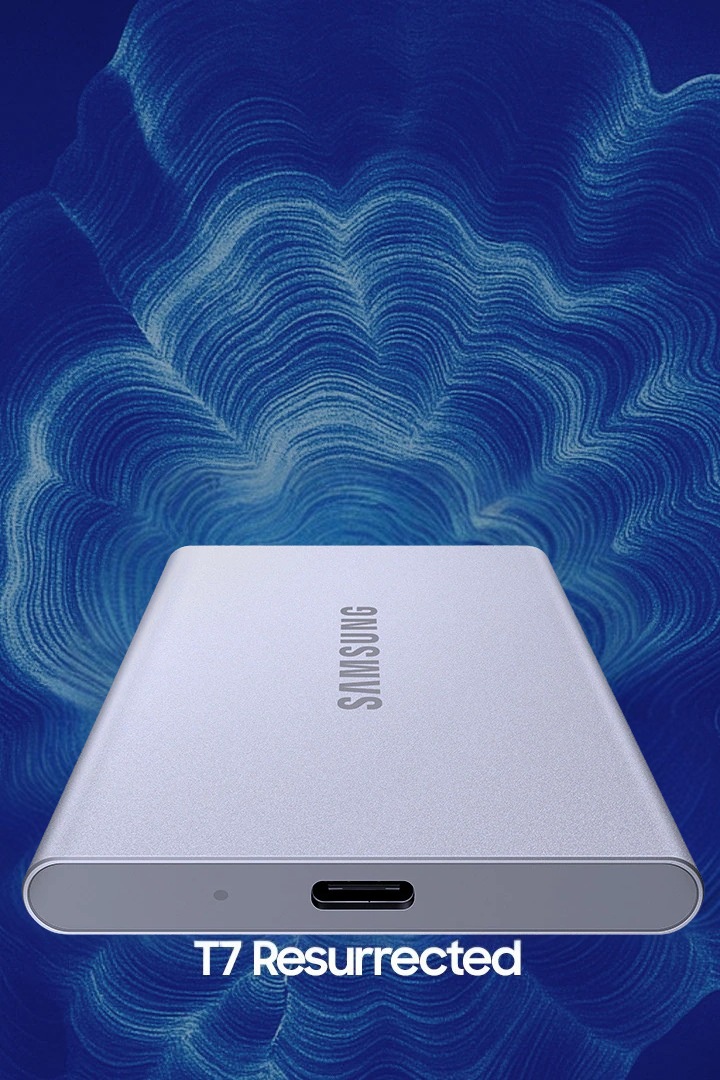 Portable SSD T7 Resurrected USB 3.2 Gen 2 Silver | Samsung Türkiye