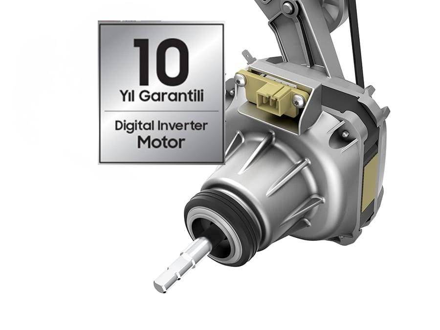 Kurutma makinesinin dijital inverter motoru (DIM) 10 yıl garantilidir.