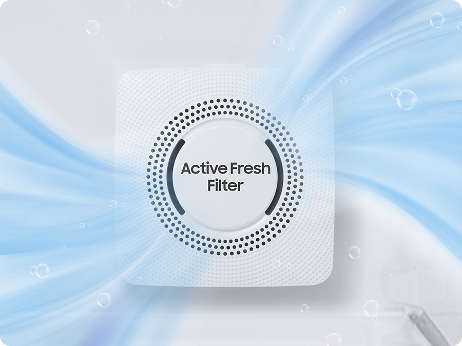 Yerleşik Active Fresh Filtre, bakterileri yok eder ve soğutucunun içindeki havayı temizler.