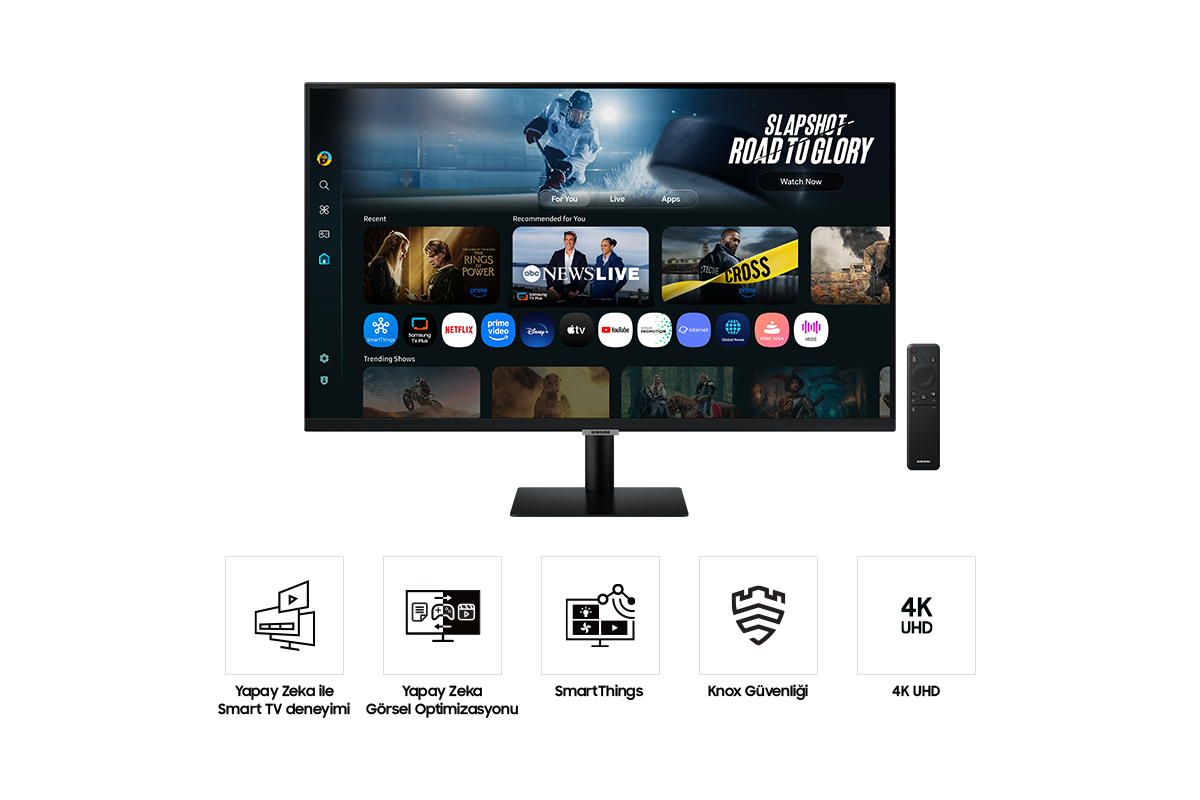 32" Smart Monitör M7 M70F 4K 60 Hz Siyah