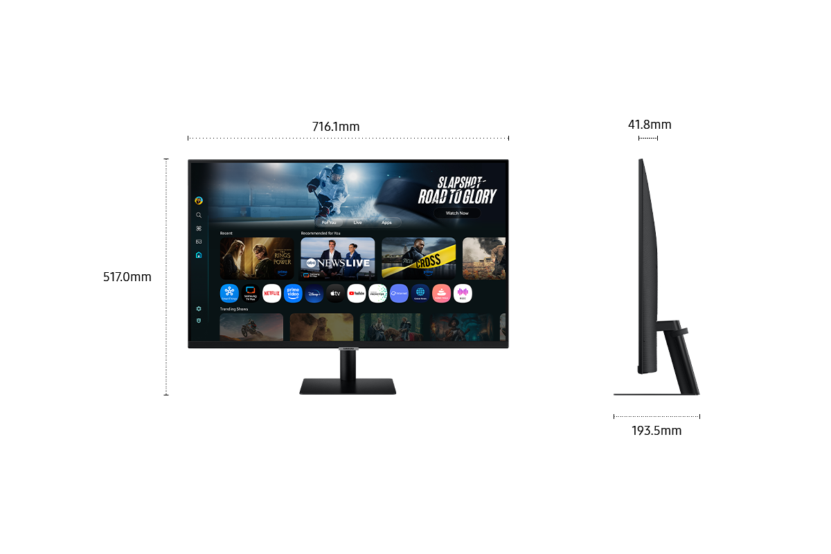 32" Smart Monitör M7 M70F 4K 60 Hz Siyah