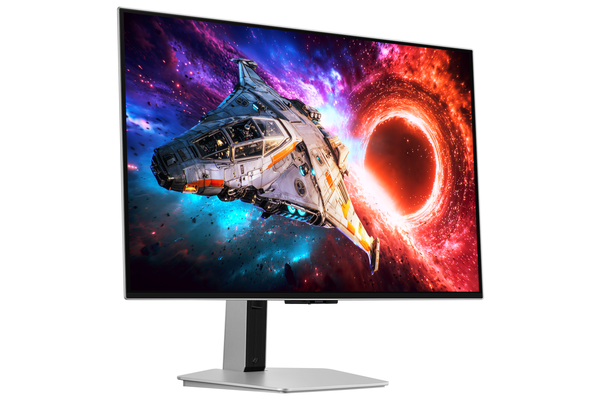27/32 Inch Odyssey OLED G8 G80SH 4K 240Hz Gaming Monitor L-perspective Silver 