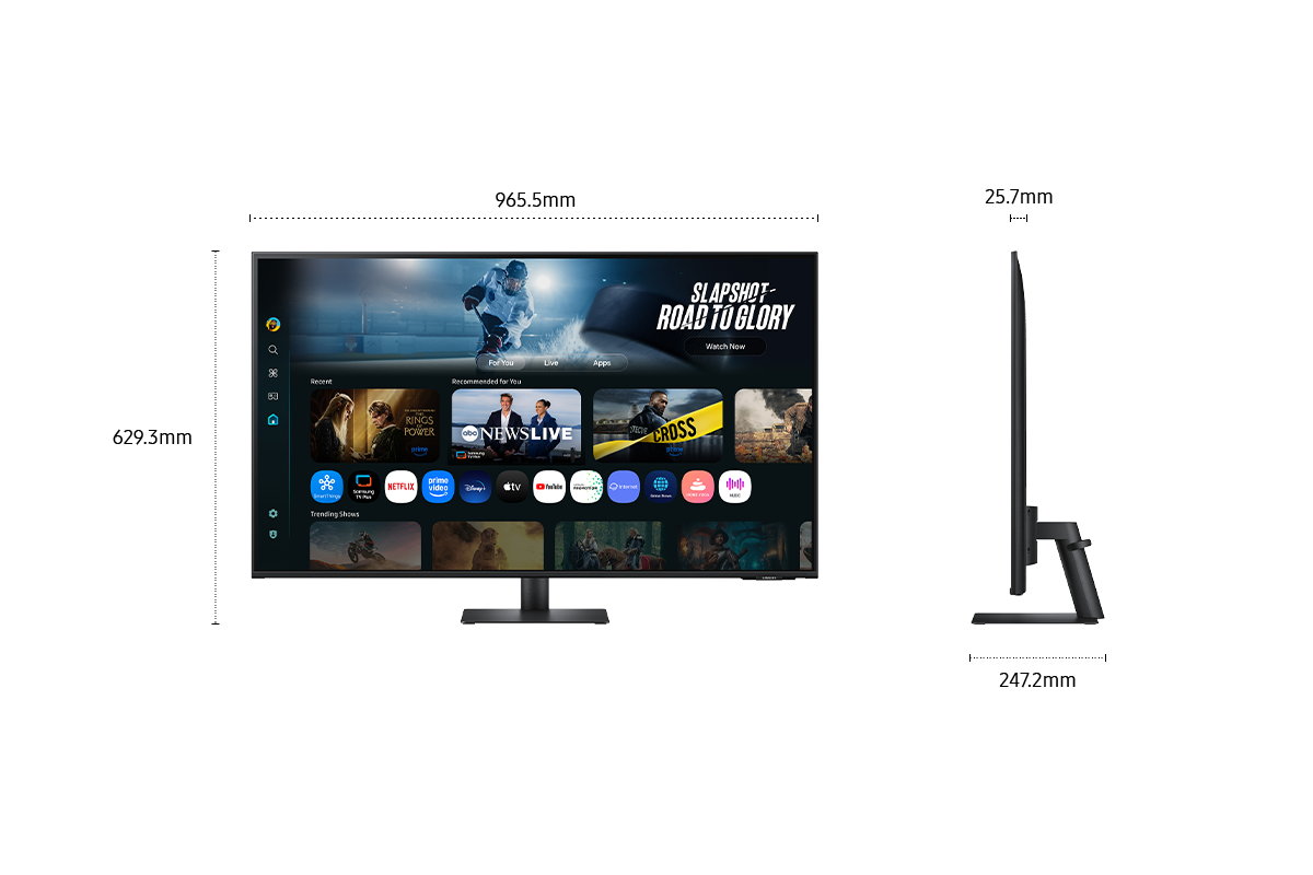 43" Smart Monitör M7 M70F 4K 60 Hz Black