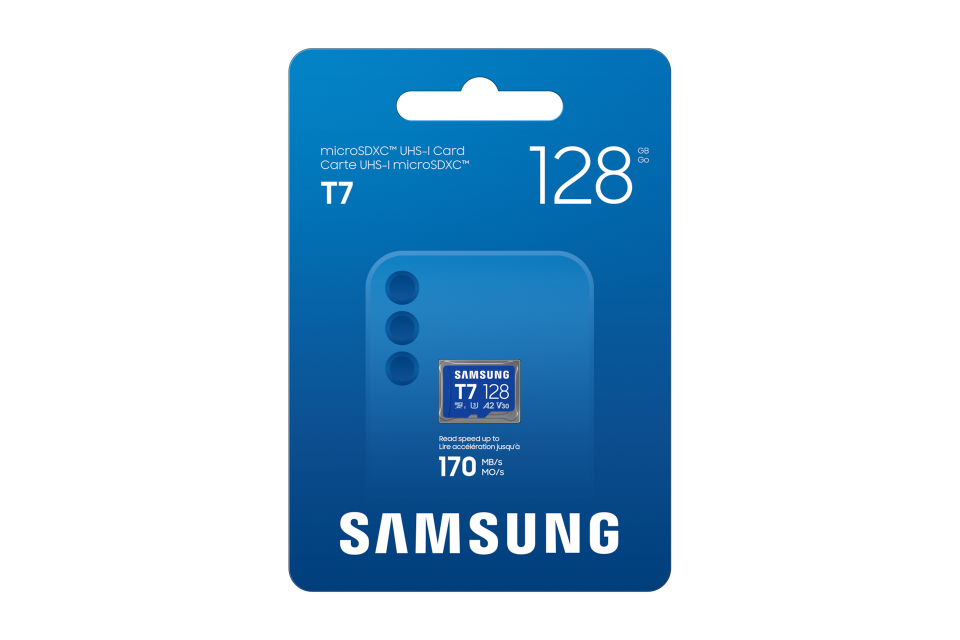 T7 microSD Card microSDXC™ UHS-I Card Front-PKG Blue 