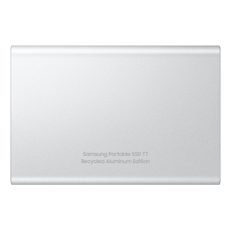 Portable SSD T7 Resurrected USB 3.2 Gen 2 Back Silver 