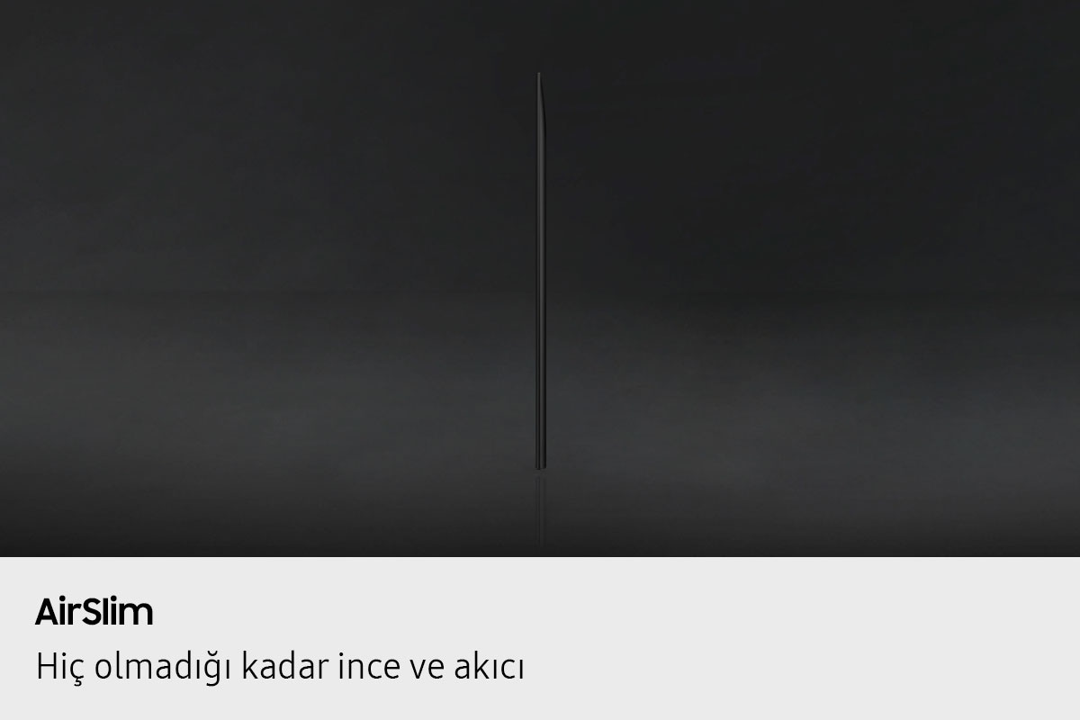 Neo QLED TV’nin profilden görüntüsü ile son derece ince tasarımı gözler önüne seriliyor.