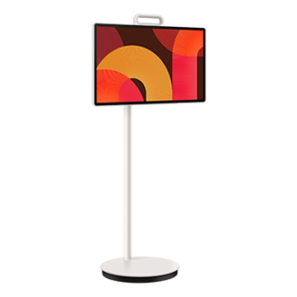 27" The Movingstyle LSM7F QHD Touch Interaction Movable Screen (2025) L-Perspective-With-Stand White The Movingstyle