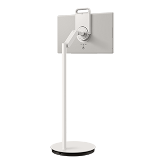 27" The Movingstyle LSM7F QHD Touch Interaction Movable Screen (2025) Back-R-Perspective-With-Stand White The Movingstyle