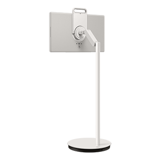 27" The Movingstyle LSM7F QHD Touch Interaction Movable Screen (2025) Back-L-Perspective-With-Stand White The Movingstyle