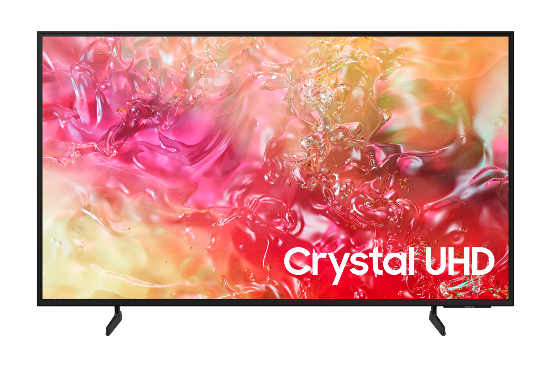 {Size} Inch Crystal UHD DU7100 4K Tizen OS Smart TV (2024) Front2 Black 