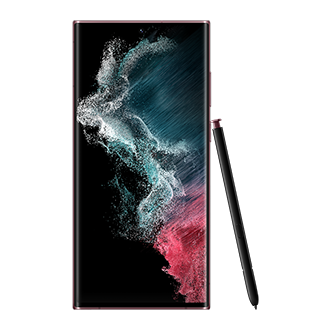 夜暮紅，不同角度之產品外觀 (與 S Pen)