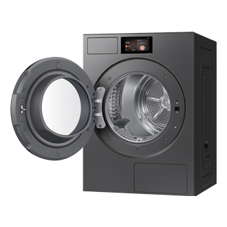 Bespoke AI™ 智慧熱泵乾衣機 20KG R-Perspective-Open Silver 