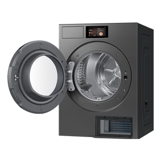 Bespoke AI™ 智慧熱泵乾衣機 20KG R-Perspective-Open Silver 