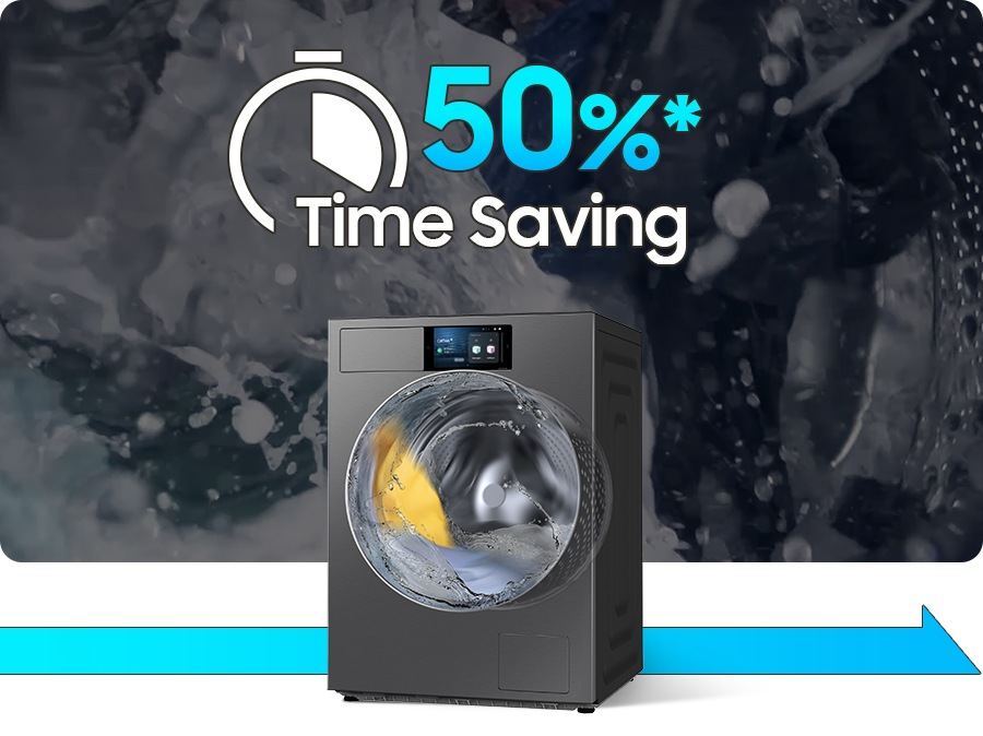QuickDrive™ 可減少 50% 的洗衣時間¹ ，但性能不打折。Q-Bubble™ 科技結合革命性的動力作用與水瀑產生大量綿密泡沫，迅速滲透衣物纖維，輕柔帶走髒污。
