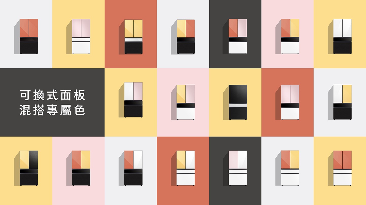 獨特美學 自由搭配 - 可以依照你的居家裝潢風格，自由變換門板色彩，隨意組合，打造獨一無二的廚房空間。