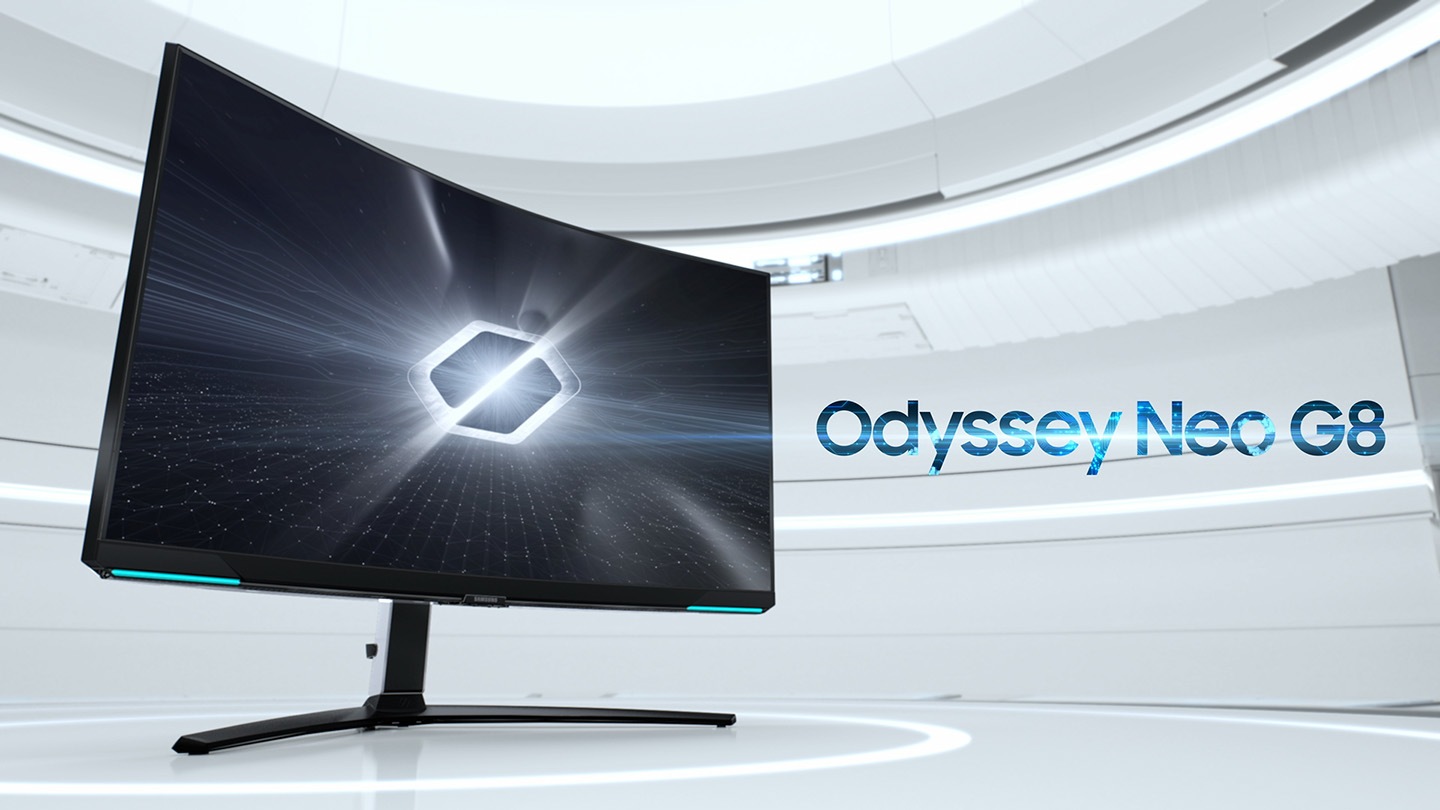32吋Odyssey Neo G8 Mini LED 曲面電競顯示器| S32BG850NC | 商務台灣三星
