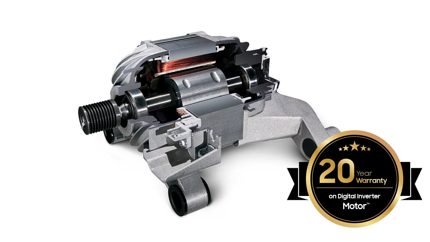 高效、低噪音更耐用。數位變頻技術利用強力磁鐵實現更安靜及更強大的性能。並提供業界最長¹的耐用性和 20 年保固服務。