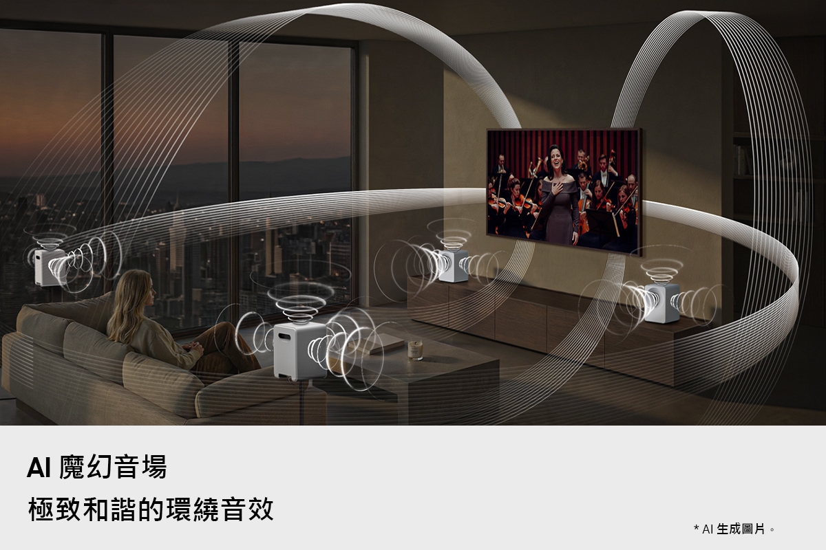 Music Studio 7 LS71H WiFi-藍牙 無線喇叭 (2026) 白，AI 魔幻音場