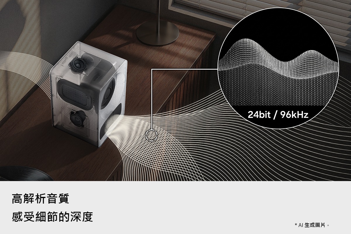 Music Studio 7 LS71H WiFi-藍牙 無線喇叭 (2026) 白，高解析音質