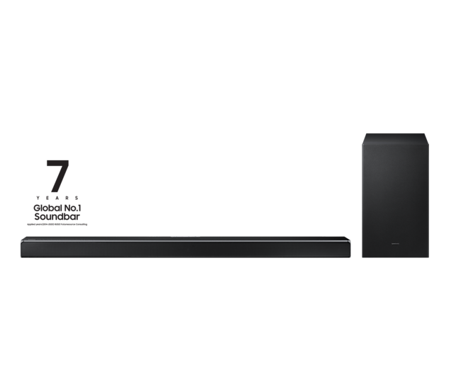 3.1.2 Ch Soundbar Q600A 產品組合正面，黑