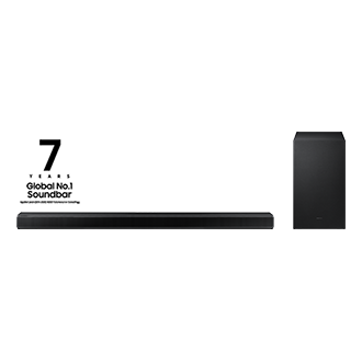 3.1.2 Ch Soundbar Q700A 產品組合正面，黑