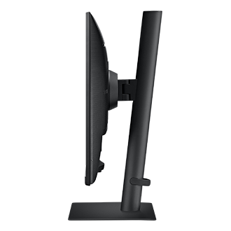 黑色，產品外觀側面 (HAS可上下調整支架)