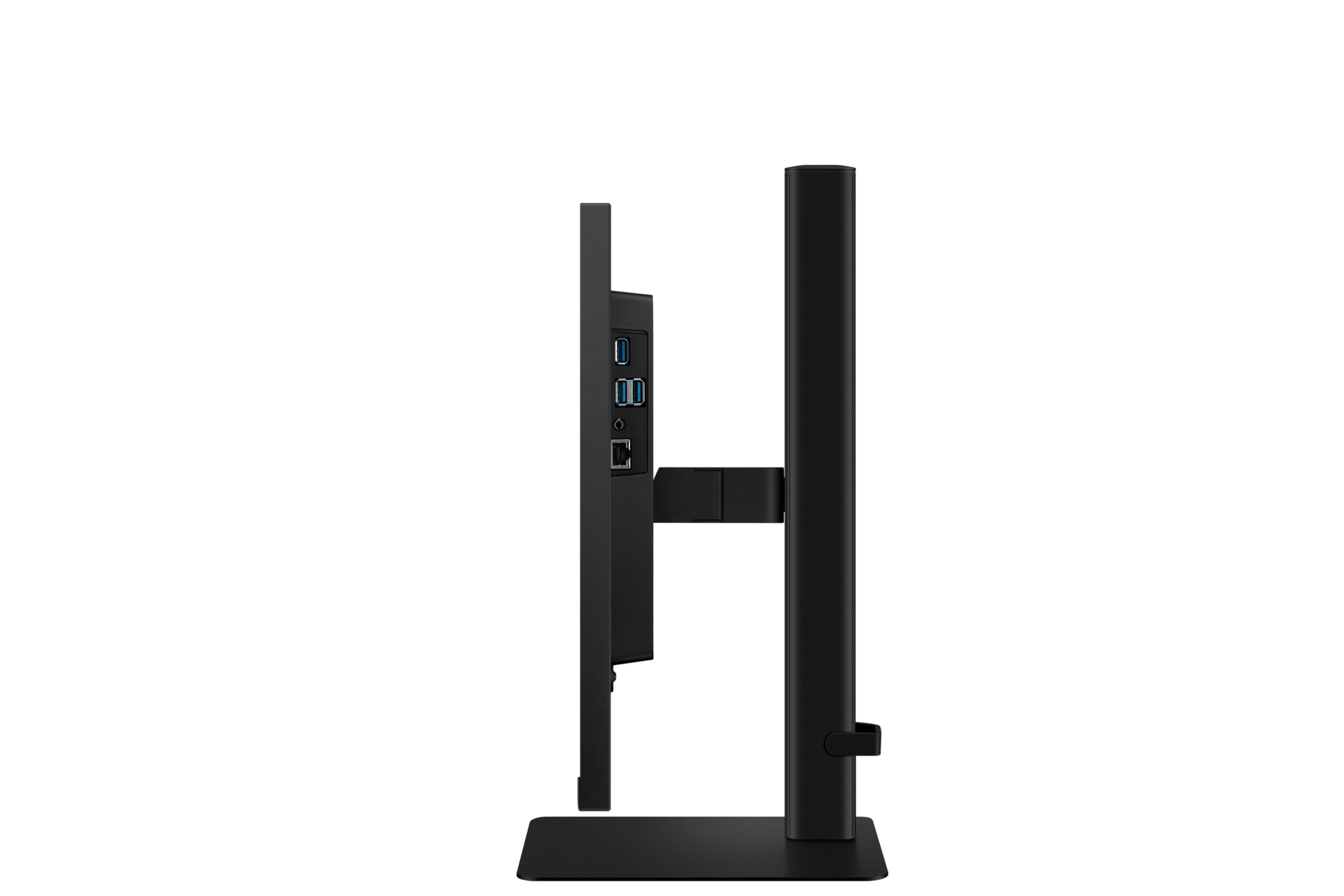 黑，產品外觀側面 (調整螢幕高度)