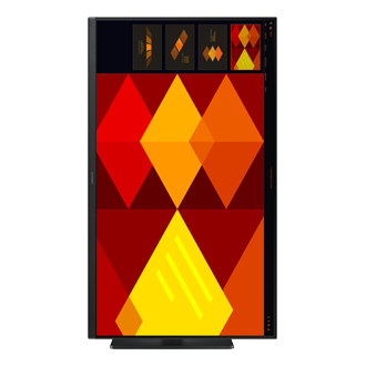 黑，產品外觀正面 (螢幕垂直轉向)