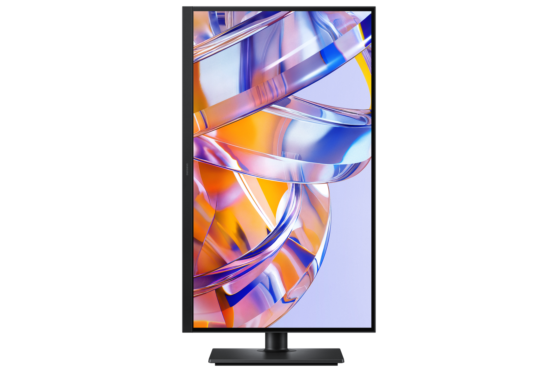 27吋 ViewFinity S8 S80UH 4K UHD 高解析度平面顯示器正面 (螢幕直向旋轉)，黑